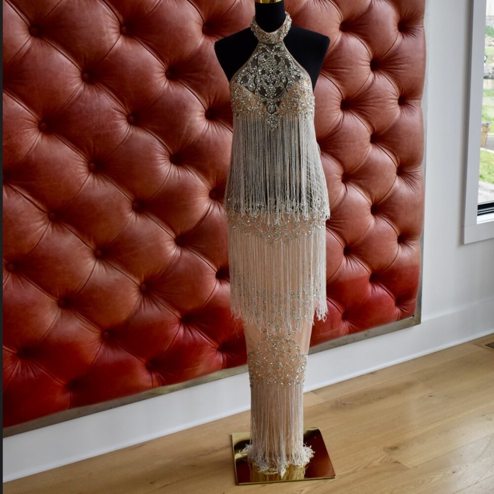 NWT Alamour The Label Rocalicia Beaded Gown - Size M